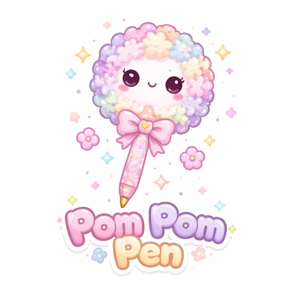 Cute Pom Pom Pens